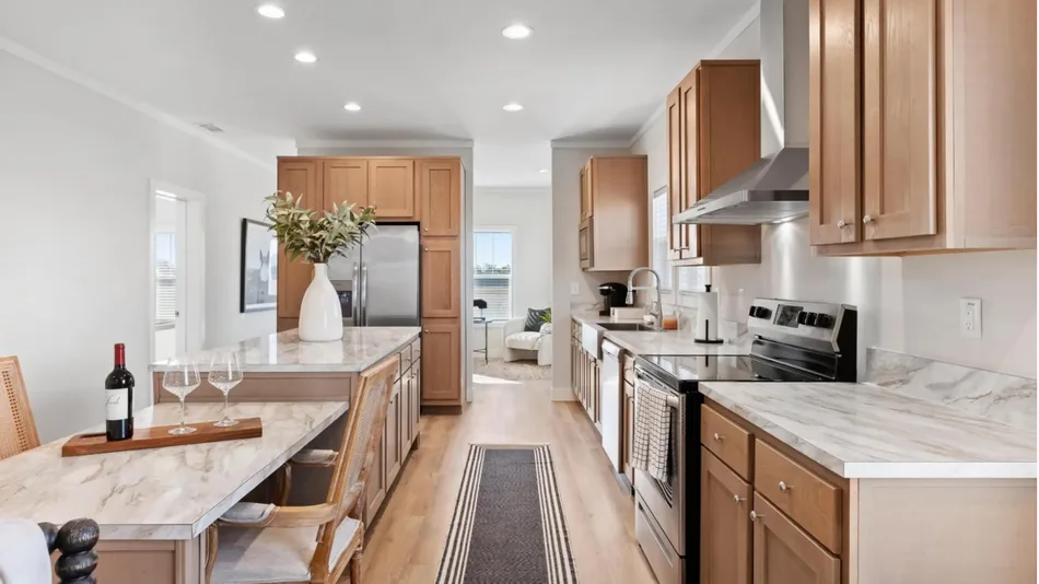Birchwood custom home kitchen with island