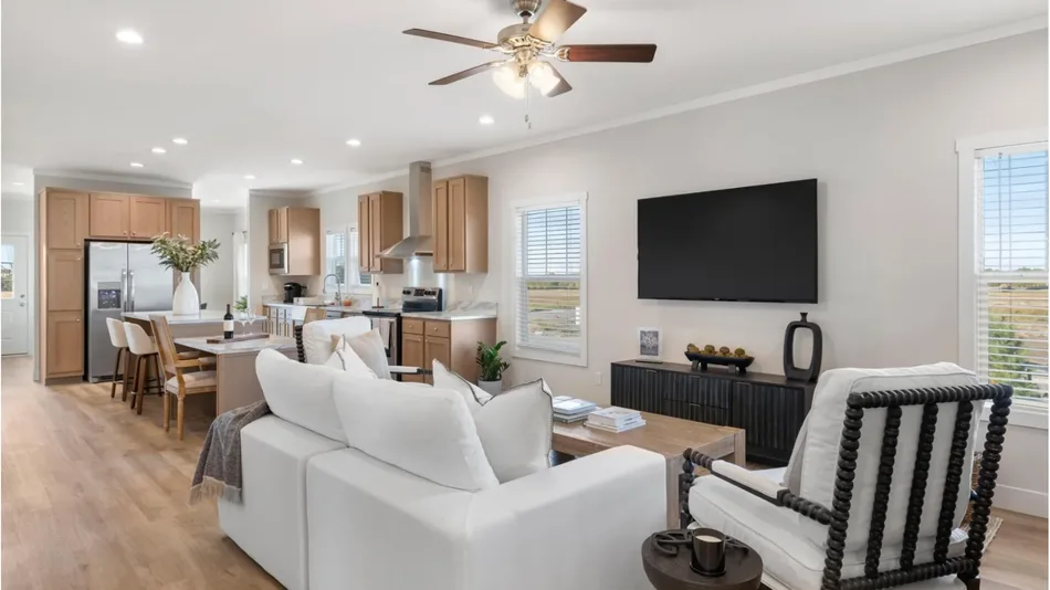 The Hawthorne open-plan living room